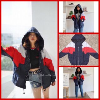 Áo Khoác Dù Phối 3 Màu (kèm ảnh thật)
