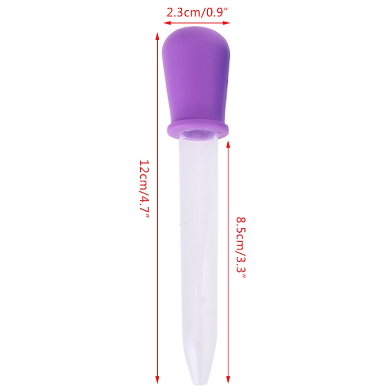 Set 10 Ống Nhỏ Giọt Uống Thuốc / 2 Cọ Bằng Silicone 5 ml