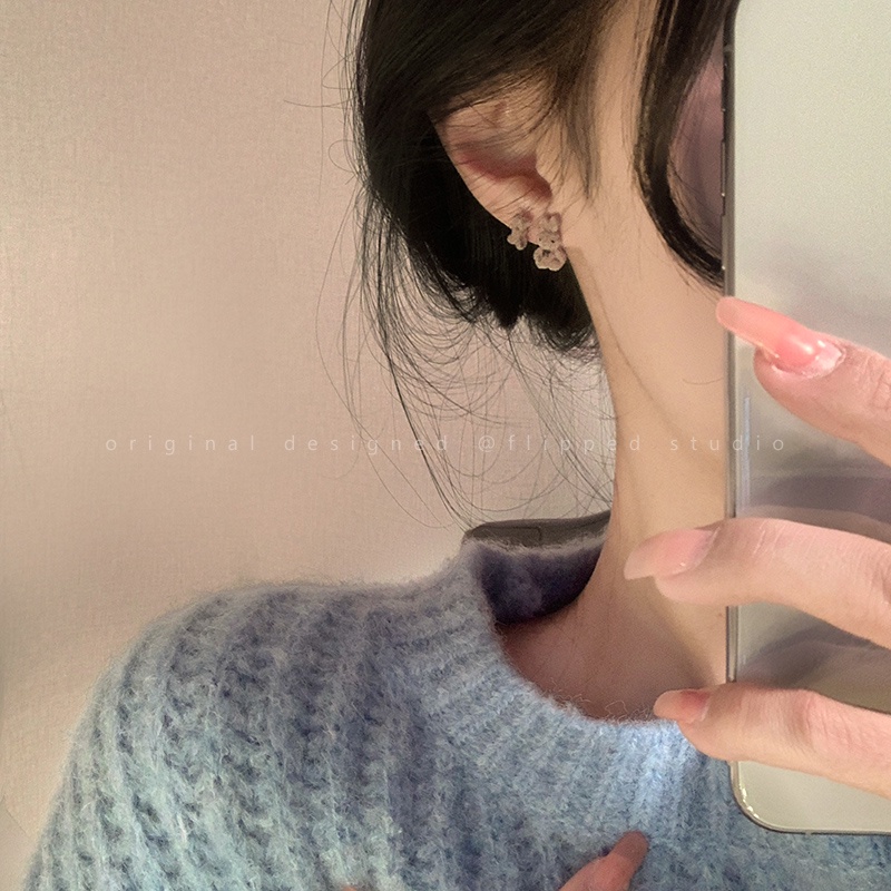 IF ME Bộ 3 Đôi Khuyên Tai Hình Trái Tim/Gấu/Thỏ/Nơ Dễ Thương Cho Nữ