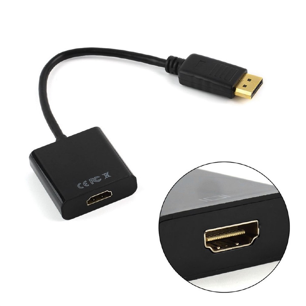 Dây Cáp Chuyển Đổi Dp Displayport Male Sang Hdmi Female Cho Pc Laptop