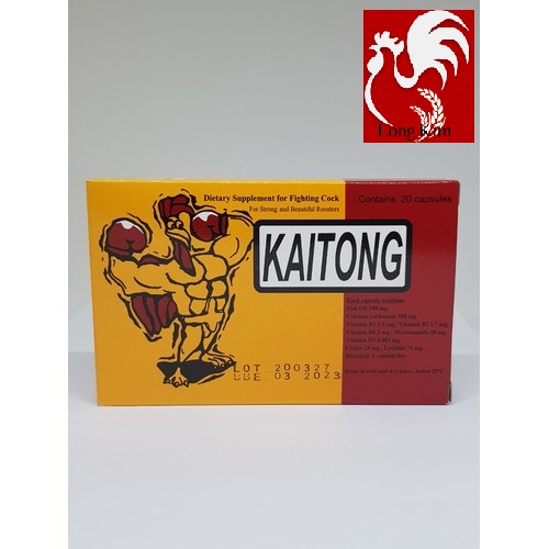 KÍCH LỰC KAITONG Thái Lan Hộp 2 vỉ 20 viên Bổ sung dinh dưỡng, tăng cường cơ bắp cho gà trước đá 1 đến 2 tuần