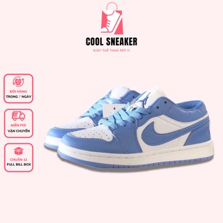 Giày thể thao sneaker 𝗝𝗼𝗿𝗱𝗮𝗻 thấp cổ xanh dương - giày jordan cổ thấp nam nữ màu xanh dương thời trang full box