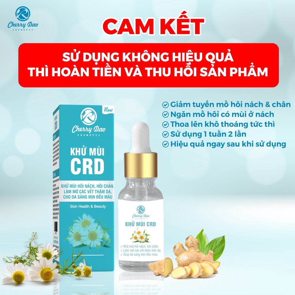 Khử mùi hôi nách thăm nách hôi tay hôi chân lăn mùi cơ thể serum khử mùi crd