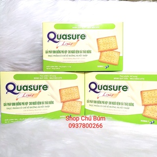 Combo 3 hộp bánh quy sữa Quasure Light - bánh ăn kiêng BIBICA- tốt cho người tiểu đường, ăn kiêng - Hộp 140g (16 bánh)