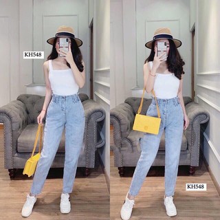 Quần Baggy Nữ Đai Kiểu Cao Cấp, Quần Baggy Bò Nữ Hàng Đẹp TCS - S02