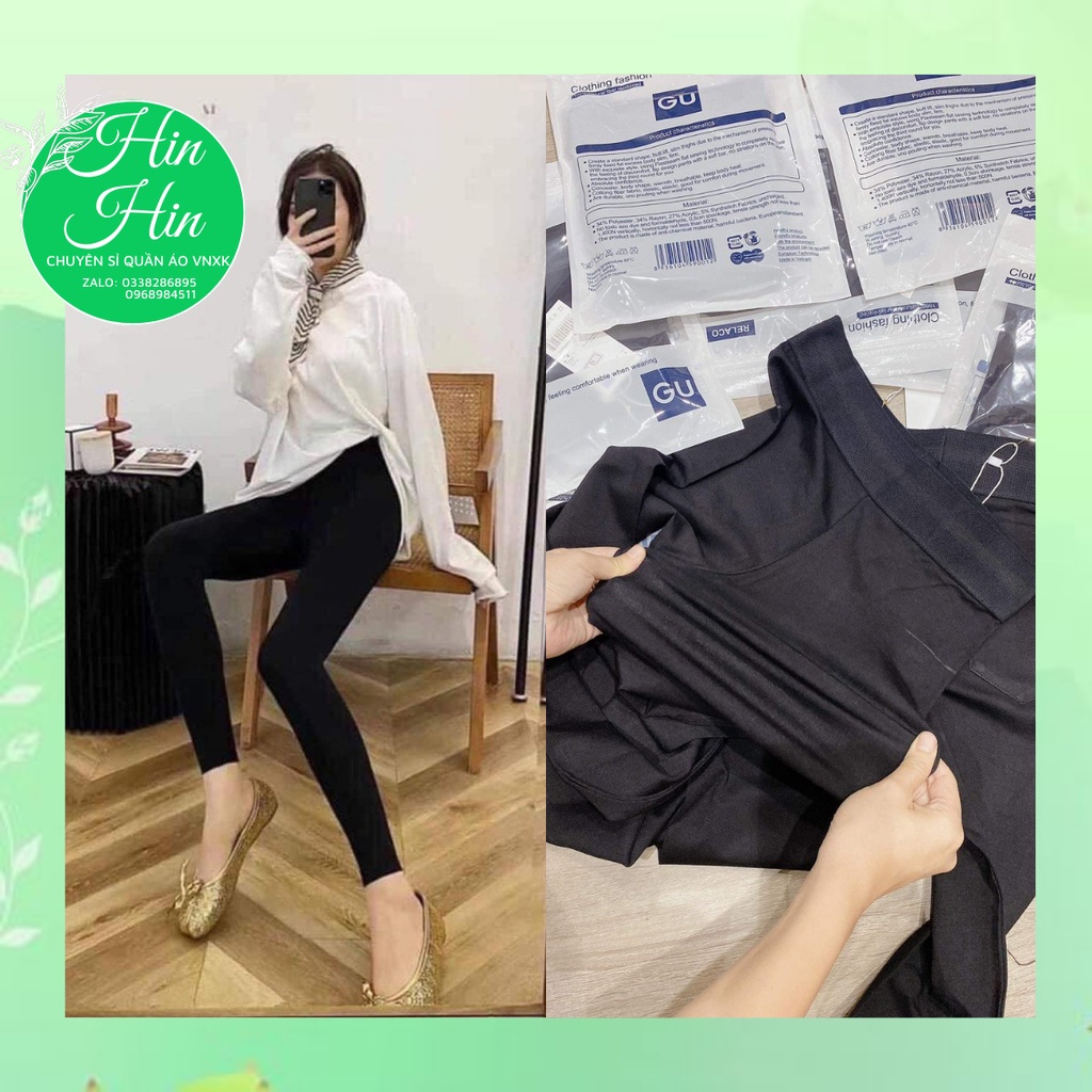 [Bán sỉ] Quần legging G..U chuẩn xịn ôm dáng hack dáng #Quần legging dài - hinhin