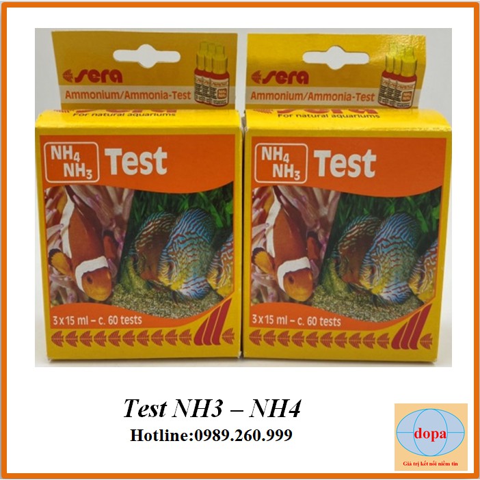 Test Sera NH3/NH4 DOPA - Kiểm tra hàm lượng Amonium/Amonia trong môi trường nước dopa.com.vn