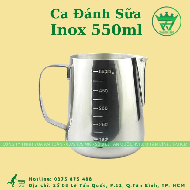 Ca Đánh Sữa Inox 600ml Có Chia Vạch