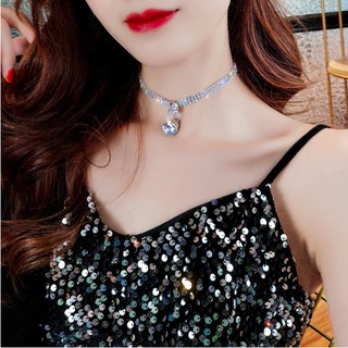 Choker 1 tầng đính đá trendy