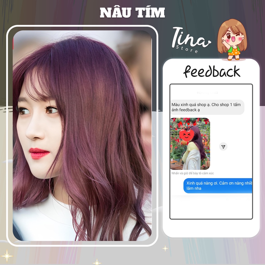 Thuốc Nhuộm Tóc KOOLPRO Màu NÂU TÍM Không Tẩy Tuýp 100g - Beli Official Store