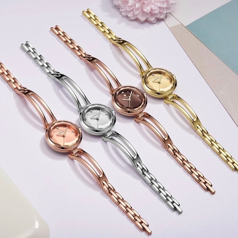 Đồng Hồ Thời Trang Nữ Dây Lắc Wwoor 8866 Mặt Cắt Kim Cương Lấp Lánh