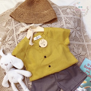 [Xả hàng lẻ size] Bộ đũi vintage bé trai