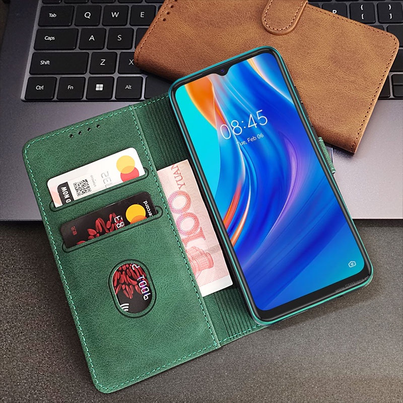 Ốp Điện Thoại Da PU Kiểu Ví Lật Có Đế Cho Tecno Spark 7T Tecno Spark 7 Spark7T