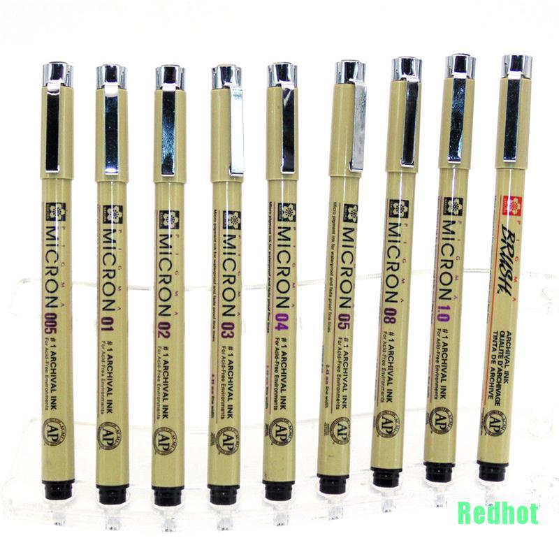 Bộ Bút Vẽ 9 Đầu Cọ Siêu Nhỏ 005 01 02 03 04 05 08 1.0 9x Pigma Micron 005 01 02 03 04 05 08