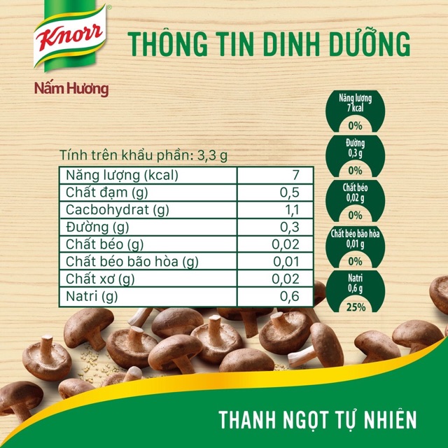 Knorr Hạt nêm chay Nấm Hương  400g