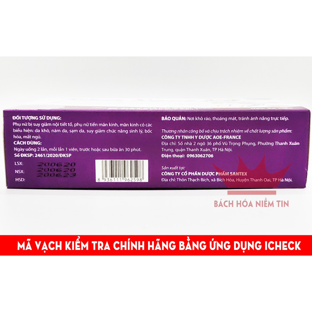 Viên uống tăng nội tiết tố nữ SÂM NGỌC NỮ Queen Spa, giảm nám sạm da, ổn định vòng kinh, tăng sinh lý nữ - Vỉ 30 viên | BigBuy360 - bigbuy360.vn