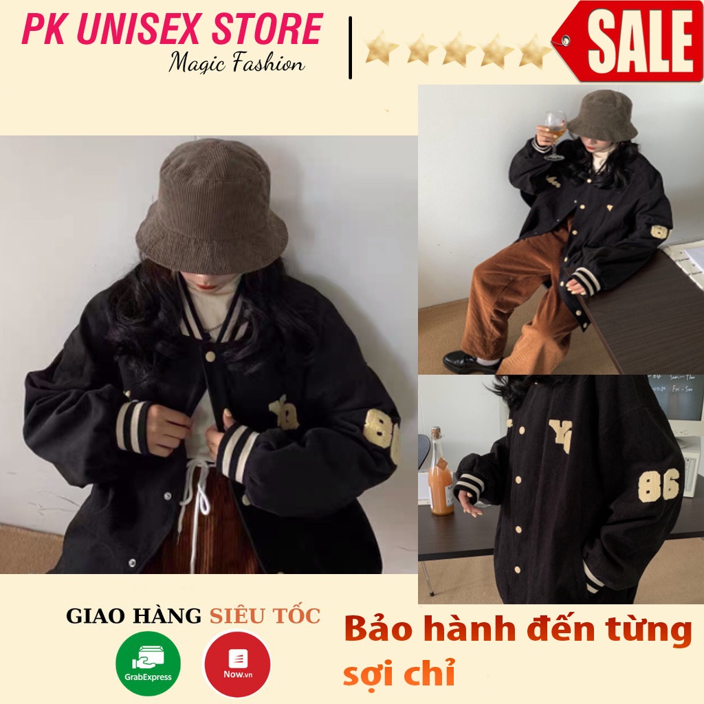 Áo khoác bomber gió dù nỉ áo khoác nam nữ YG ulzzang PK Unisex Store