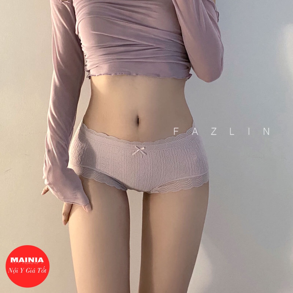 [Siêu Dày, Co Giãn] Quần Lót Nữ Cotton Cao Cấp Viền Ren Nhiều Màu Chíp Nữ Cotton Dễ Thương Mainia Shop