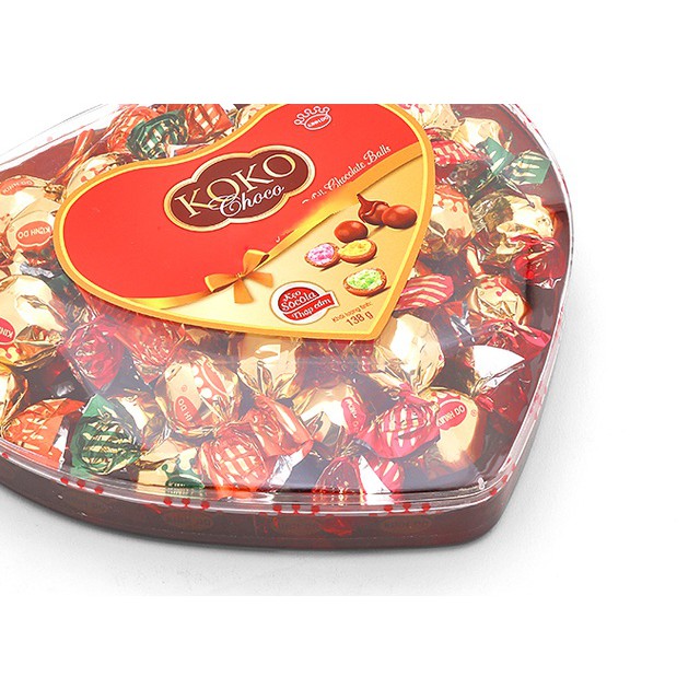 Kẹo socola thập cẩm choco Kinh Đô hộp hình trái tim 138g