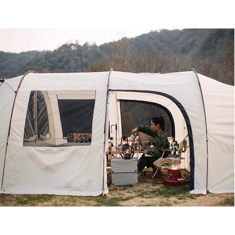 Lều đường hầm Glamping  3 khoang Offweek vải OXFORD 210D