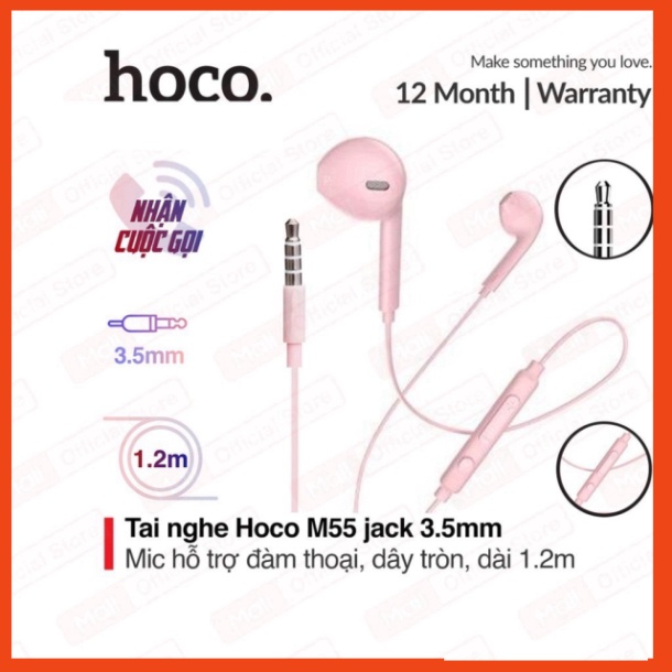 Tai Nghe Chính Hãng Hoco M55. Jack 3.5mm.Dành cho Smart Phone  PKCH8886
