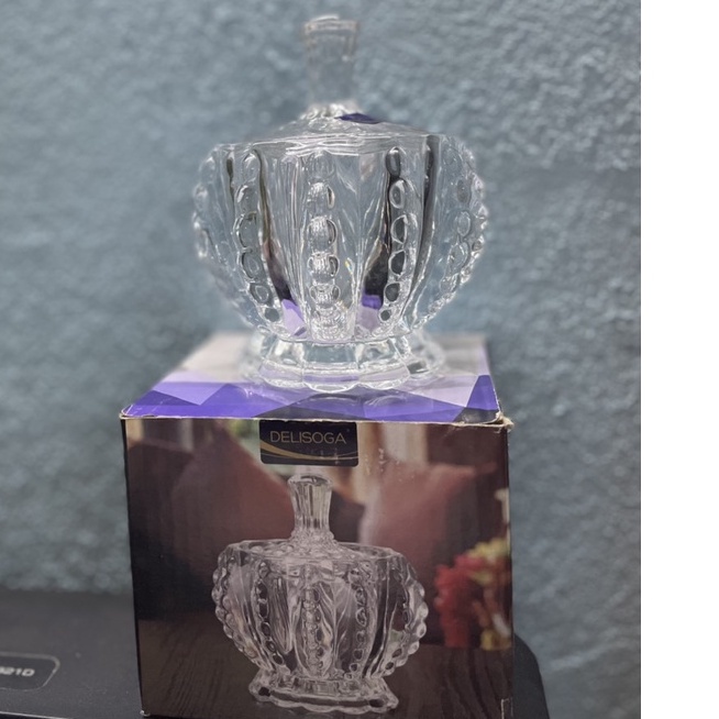 Thố Mứt Thủy Tinh Pha Lê, Thố Đựng Hạt Dưa Lễ, Tết Có Khía