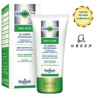 Sữa Rửa Mặt Farmona Dermacos Anti Acne Deep Cleansing Gel 150ml Cho Da Dầu mã G04 - GREEN STORE