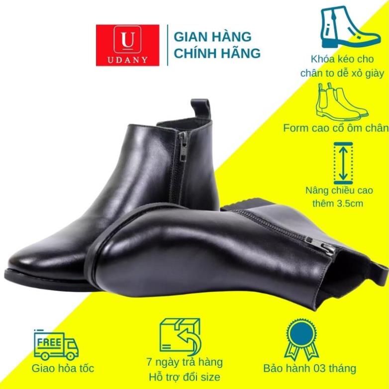 🕎 Giày Chelsea Boots Zip Nam Cao Cổ Khóa Kéo UDANY Thời Trang Tôn Dáng - GCN10