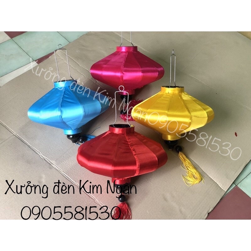 Đèn lồng đĩa bay Hội An  vải phi trơn chống nước