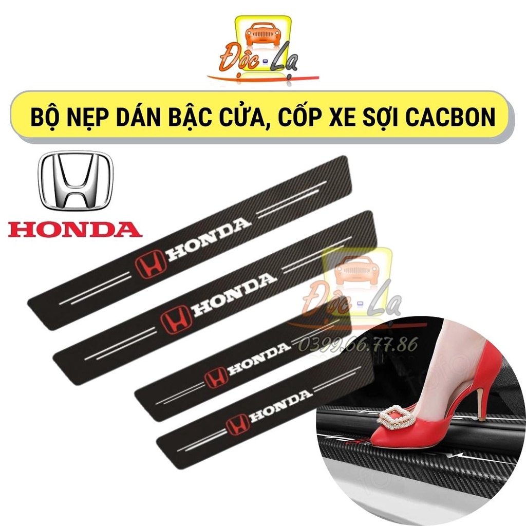 HONDA - Nẹp Dán Logo HONDA Chống Trầy Xước Bảo Vệ Bậc Cửa Xe Hơi/ Bảo Vệ Cốp Sau Xe Hơi Bền Đẹp