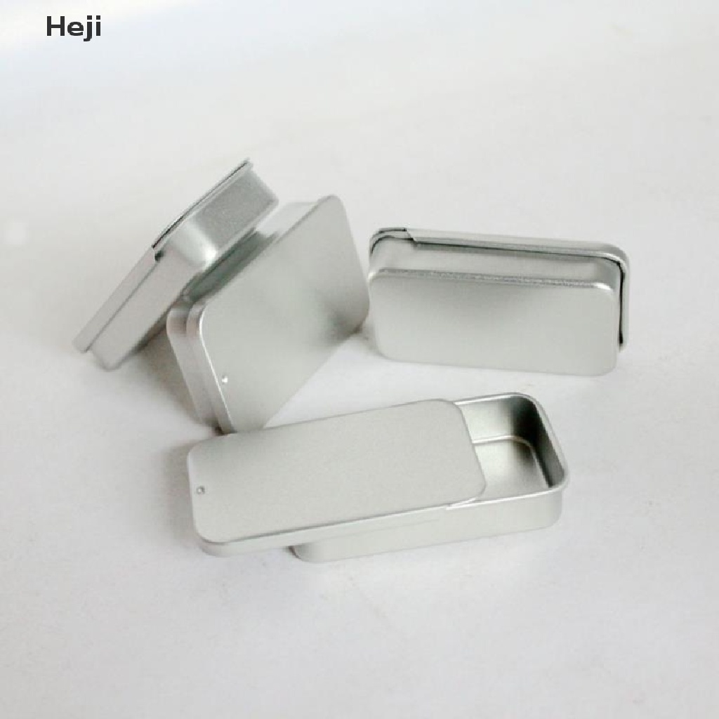 Hộp đựng thuốc/ trang sức mini bằng sắt có nắp trượt tiện dụng tùy chọn kích thước