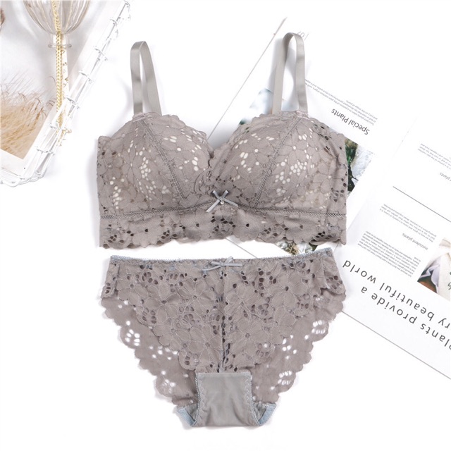 Set Bộ Đồ Lót Su Ren Hoa Nhí Không Gọng Mã 300B | BigBuy360 - bigbuy360.vn