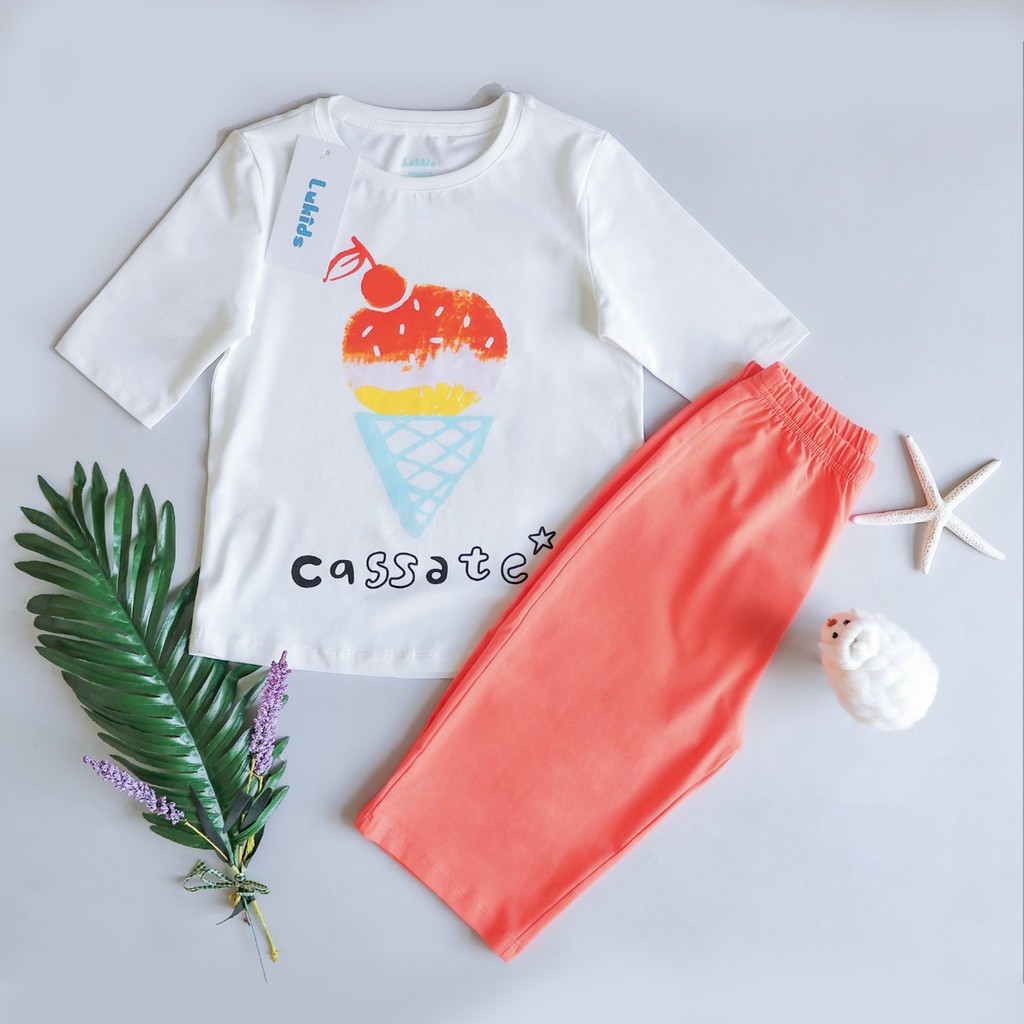 Bộ lửng bé gái Lukids, cotton 100% co giãn 4 chiều, L03