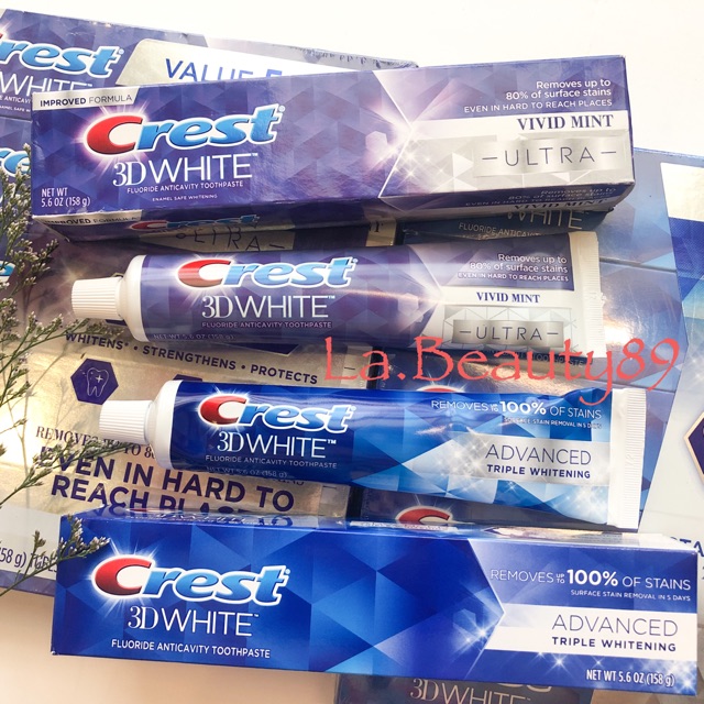 Kem đánh răng Crest 3D White 158 gram - Hàng Mỹ