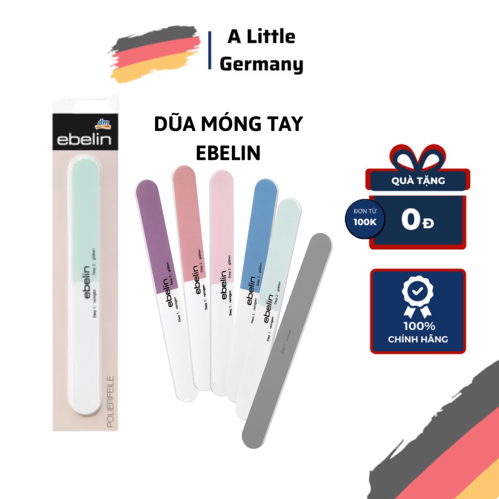 Dũa Móng Tay Ebelin Nhập Khẩu Đức, Dũa Móng Tay, Chân 2 Màu Cao Cấp