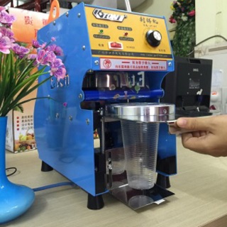 Máy dán dập miệng cốc ETON D7 máy tay(dập đc cốc 700ml)