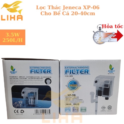 Lọc Thác Jeneca XP-06 (3.5W-250L/H) - Lọc Treo Mini XP06 Cho Bể Cá Cảnh