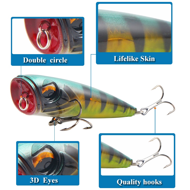 Mồi Câu Cá Giả Bằng Nhựa Cứng 8CM 14g