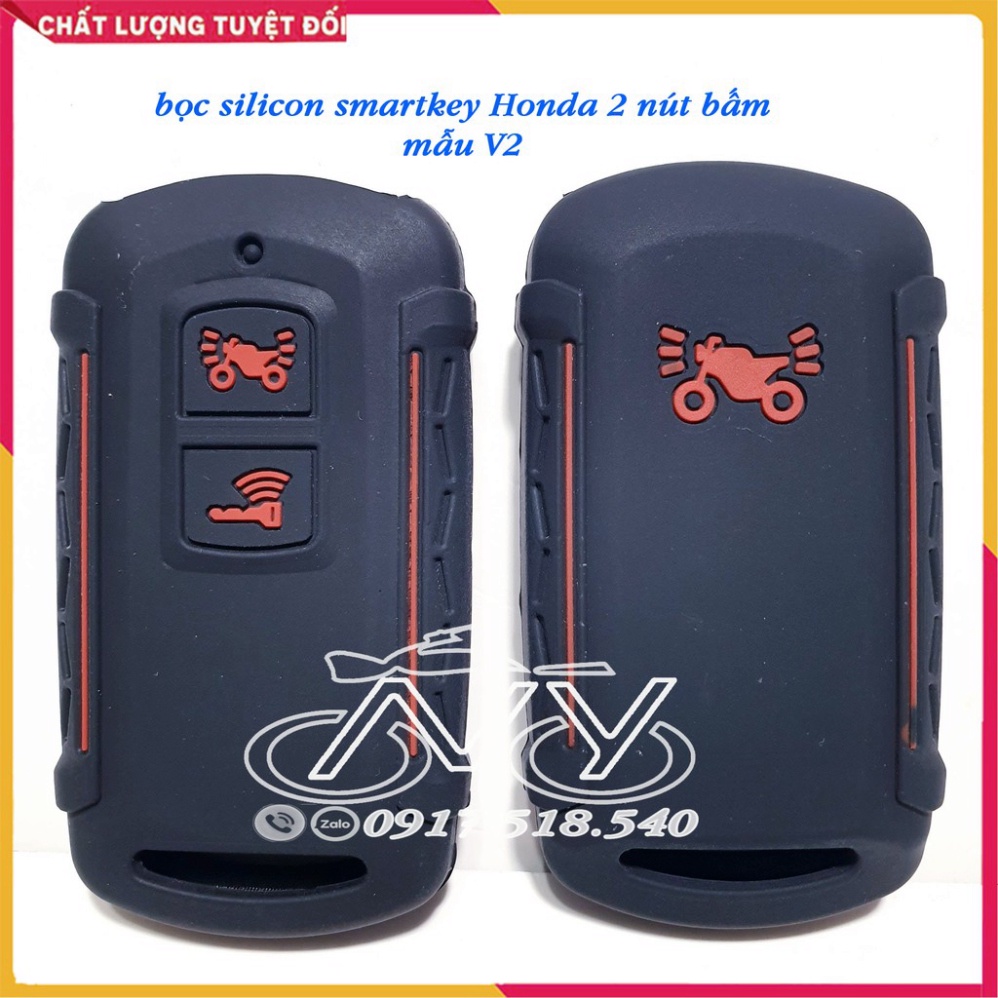 Bọc Smartkey Honda Airblade, Vision, Lead, Vario Mẫu silicon dầy V2 Ảnh thật Sp
