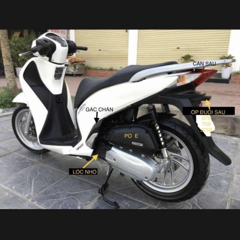 Ốp Xe SH Việt 2012-2016 Xi Mạ Crome, 2013,2014,2015 Crom, Đồ Chơi Xe SH , Phụ Kiện Xe