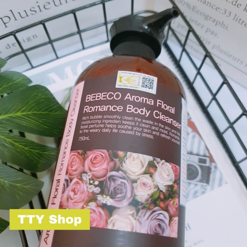 Sữa Tắm Hương Nước Hoa BEBECO Aroma Floral Sweet Shower Gel, Creamy Body Cleanser, Romance Body Cleanser