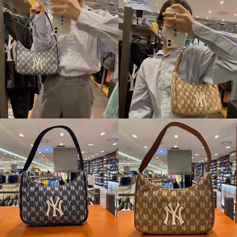 Túi Xách Nữ, Túi Kẹp Nách DENIM MLB Hàng Xuất Dư Dày Dặn Sang Xịn Mịn