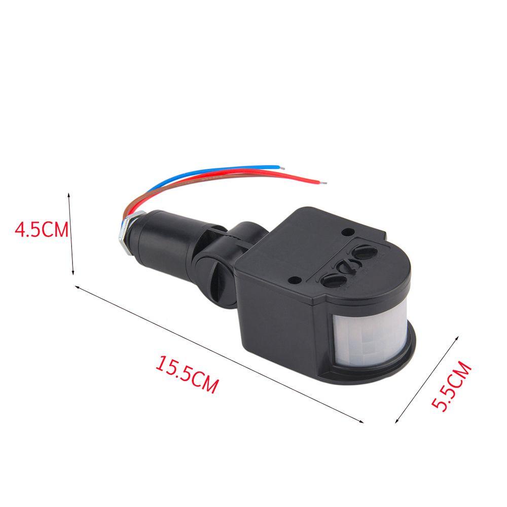 Công Tắc Đèn Hồng Ngoại PIR Màu Đen Cho Đèn LED AC 220V
