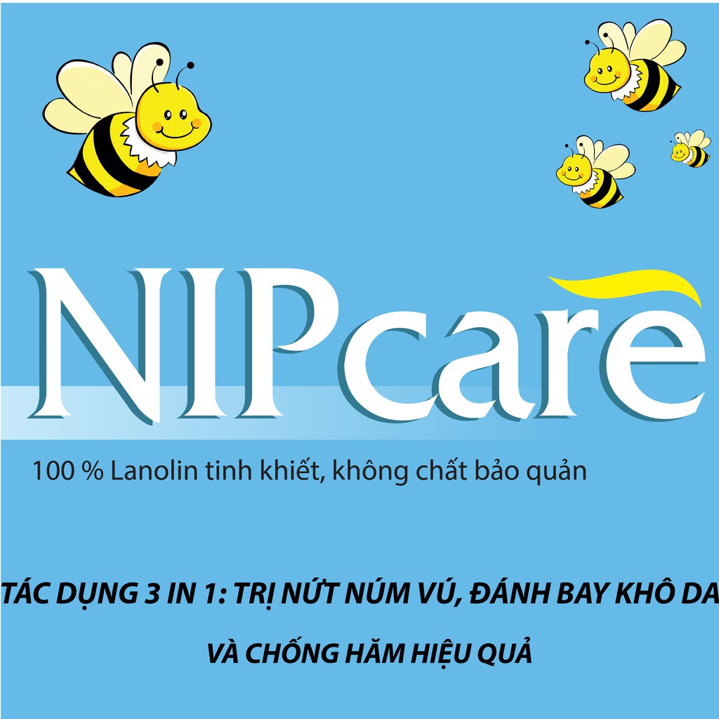 Kem Nứt Đầu Ti - NIPCARE - Phòng Và Chữa Nứt Đầu Ti Chứa Lanolin Tinh Khiết An Toàn Tuyệt Đối Cho Trẻ Sơ Sinh CN152