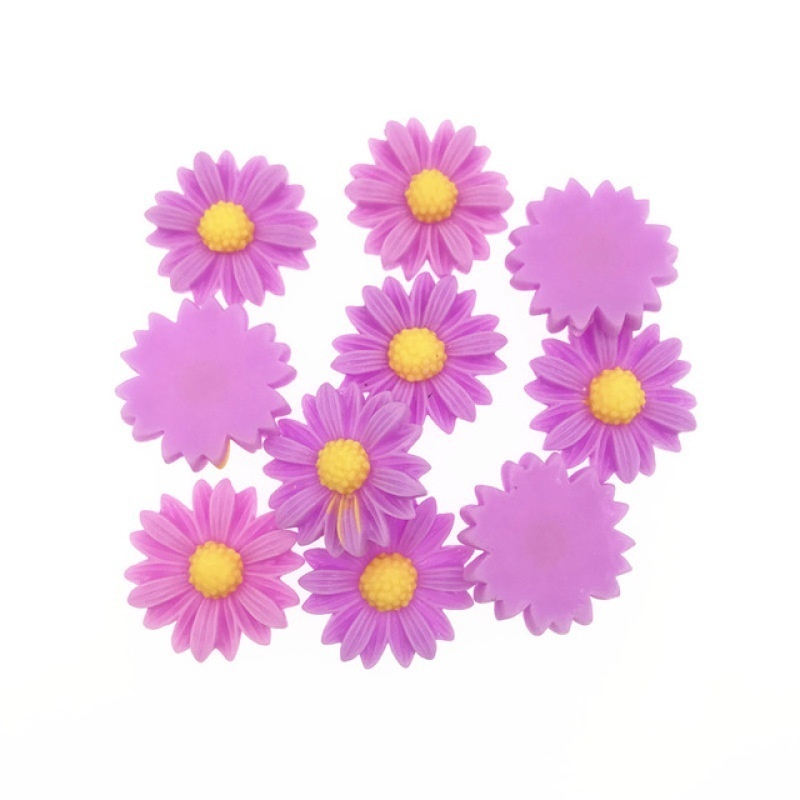 Set 10 Phụ Kiện Làm Đồ Trang Trí Thủ Công Hình Hoa Cúc