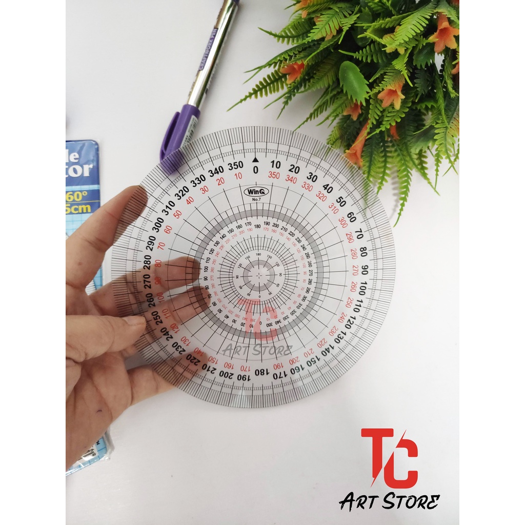 Thước đo độ, Full Circle Protractor Ruler No.7 - Thước vẽ kỹ thuật