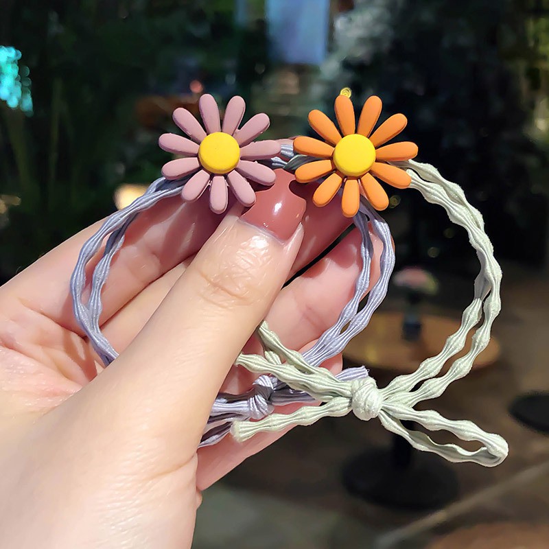 Dây cột tóc màu sắc tươi sáng phong cách Hàn Quốc cho nữ