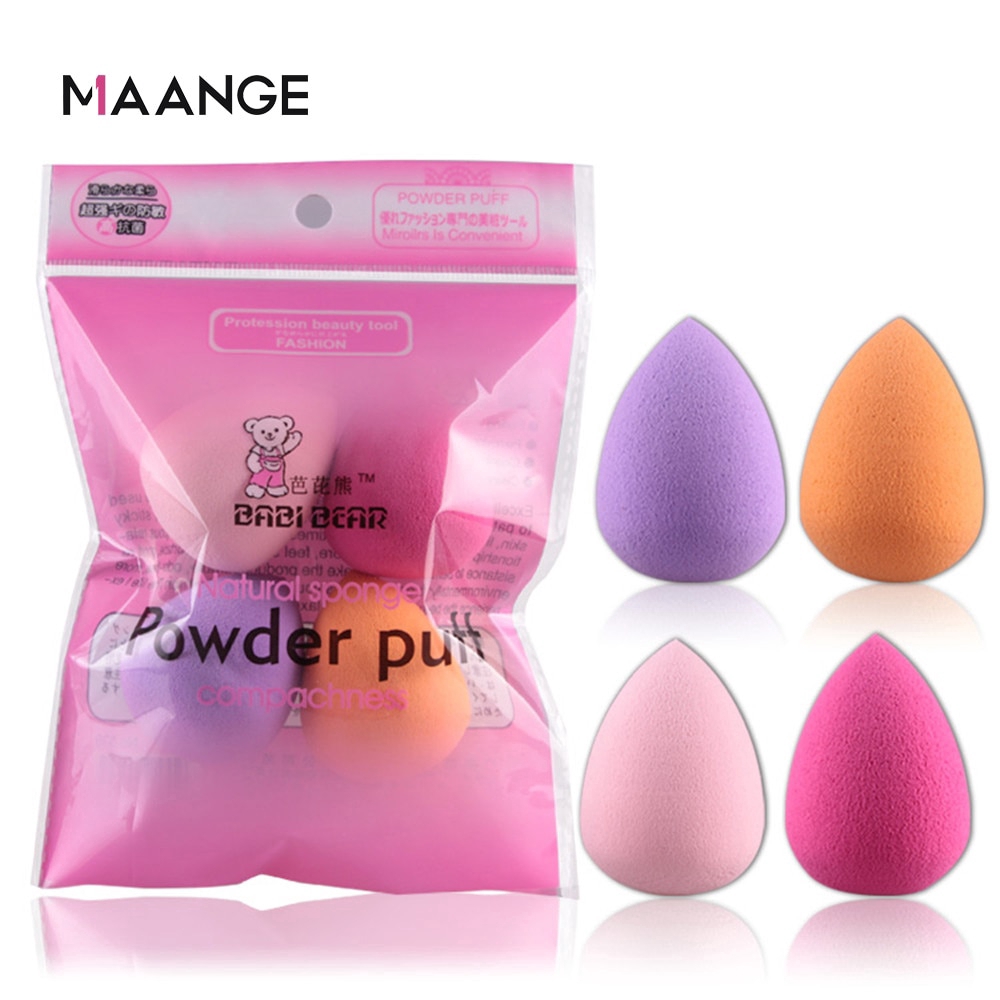 Set 4 mút trang điểm bằng xốp mềm để tán kem BB