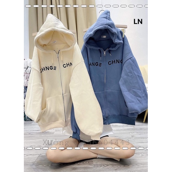 Áo khoác nỉ CHNGE mũ 2 lớp DA6