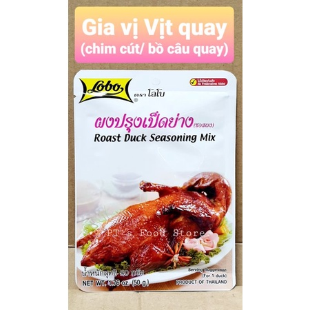 [Lobo Thái] Gia vị Vịt Quay gói 50gr / Roast Duck Seasoning Mix gà quay, bồ câu quay, chim cút quay